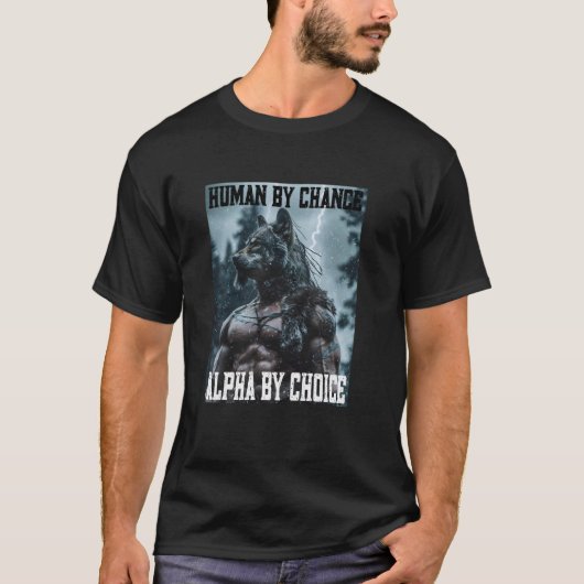 クソ笑えるヴァイキングのアルファウルフ Tシャツ (正面)