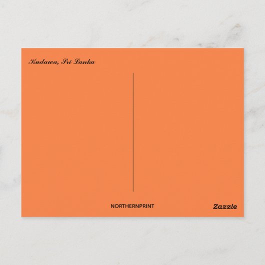 クダワ・スリランカのオートリックショー ポストカード (裏面)