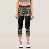 クチの部族模様 カプリレギンス (正面)