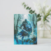 クチュライン「ウルスターのケルトの英雄の戦士 ポストカード (スタンド正面)