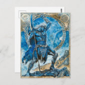 クチュライン「ウルスターのケルトの英雄の戦士 ポストカード (正面/裏面)