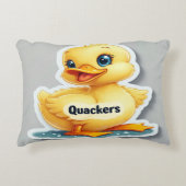 クッおもしろいカーよくはしゃぐズユーモアのある- & Duck Pillow アクセントクッション (正面)