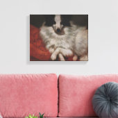 クッエレガントションに座る犬（ギュスターブクールベット） キャンバスプリント (インサイチュ (リビング))