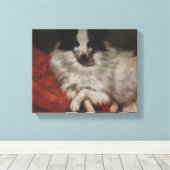 クッエレガントションに座る犬（ギュスターブクールベット） キャンバスプリント (インサイチュ (ウッドフロア))