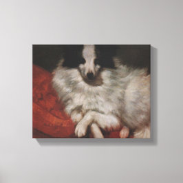 クッエレガントションに座る犬（ギュスターブクールベット） キャンバスプリント