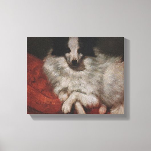 クッエレガントションに座る犬（ギュスターブクールベット） キャンバスプリント (正面)