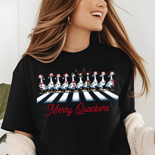 クッカーズメリークリスマスダックおもしろいフェスティバル トライブレンドTシャツ