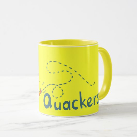 クッカー明るい黄色のアヒルのマグカップ マグカップ (正面右)