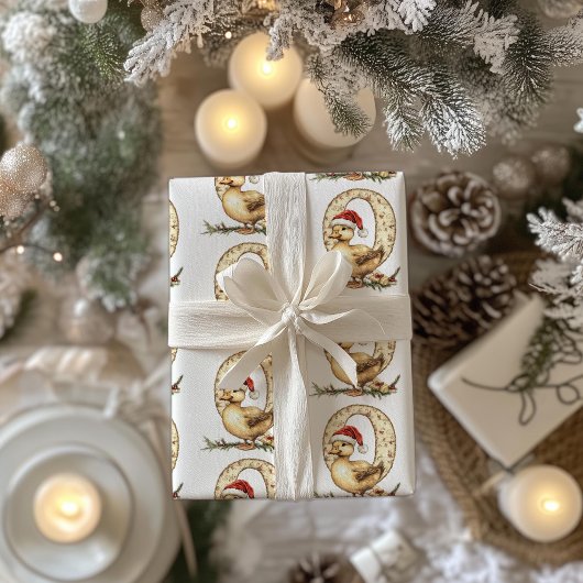 クッキングクリスマスダックレターQクリスマス ラッピングペーパー