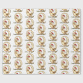 クッキングクリスマスダックレターQクリスマス ラッピングペーパー (フラット)