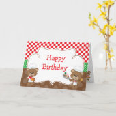 クッキングシェフベアパーティー カード (黄色い花)