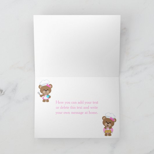 クッキングシェフベアパーティー サンキューカード (内部)