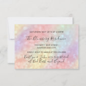 クッキングパーティーシェフゴールデンキッチンホログラフィック 招待状 (裏面)