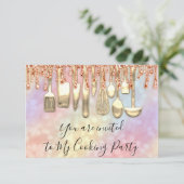 クッキングパーティーシェフ ゴールデンキッチン ホログラフ ローズ 招待状 (スタンド正面)