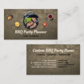 クッキング BBQ ファストフード ゴールド 名刺 (正面/裏面)