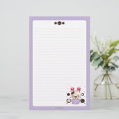 クッキーおよびクリームのトラッフルのバニー 便箋 (スタンド正面)