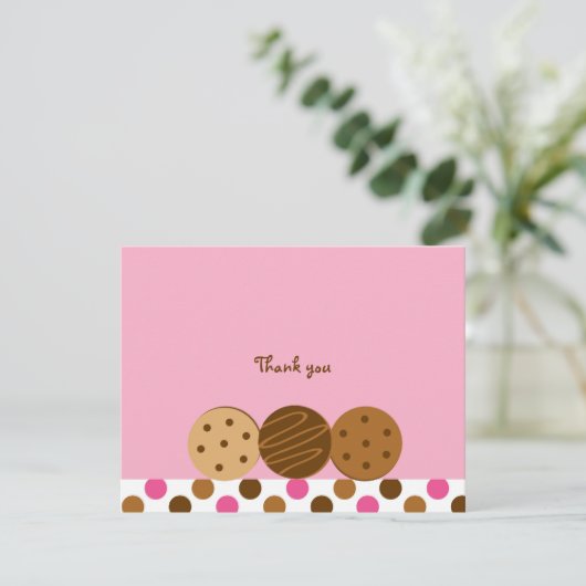 クッキーおよびミルクはメッセージカード感謝していしています サンキューカード (スタンド正面)