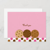 クッキーおよびミルクはメッセージカード感謝していしています サンキューカード (正面/裏面)