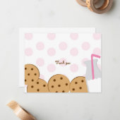 クッキーおよびミルクはメッセージカード感謝していしています ノートカード (正面/裏面インサイチュ)
