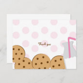 クッキーおよびミルクはメッセージカード感謝していしています ノートカード (正面/裏面)