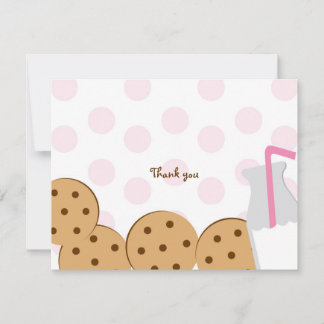 クッキーおよびミルクはメッセージカード感謝していしています ノートカード