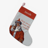 クッキーから遠くになステップ スモールクリスマスストッキング (正面 (吊り時))