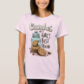 クッキーが大好きな女の子のための - クッキー・ラバーズ Tシャツ (正面)
