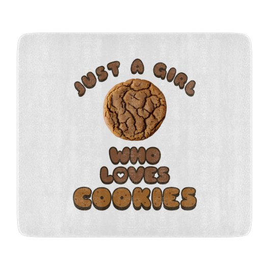 クッキーが大好きな女の子 カッティングボード (正面)