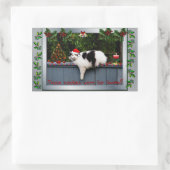 クッキーが好きな猫 長方形シール (バッグ)