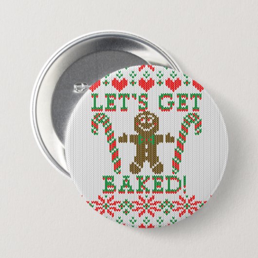 クッキーが言う焼いたなジンジャーブレッドマンを得よう 缶バッジ (正面&裏面)