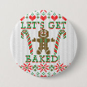 クッキーが言う焼いたなジンジャーブレッドマンを得よう 缶バッジ (正面)