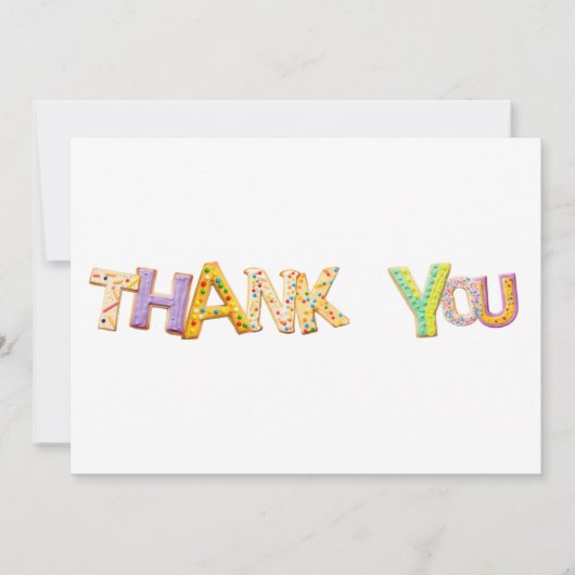 クッキーつや消しエクストリームフォント サンキューカード (正面)