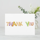 クッキーつや消しエクストリームフォント サンキューカード (スタンド正面)