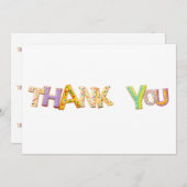 クッキーつや消しエクストリームフォント サンキューカード (正面/裏面)