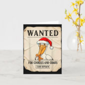 クッキーとカオスの犯行 おもしろペリカン クリスマス カード (黄色い花)