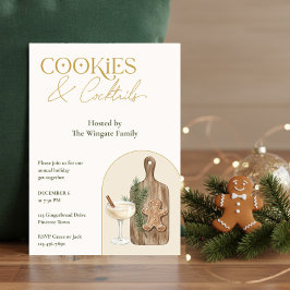 クッキーとカクテルで楽しむエレガントなクリスマスパーティー 招待状