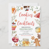クッキーとカクテルのクリスマスパーティー 招待状 (正面)