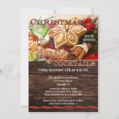 クッキーとカクテルクッキーの交換クリスマス 招待状 (正面)
