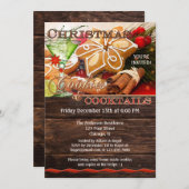 クッキーとカクテルクッキーの交換クリスマス 招待状 (正面/裏面)