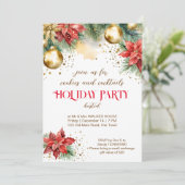 クッキーとカクテルクリスマスディナーパーティー 招待状 (スタンド正面)