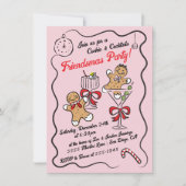 クッキーとカクテルクリスマスフレンドマスパーティー 招待状 (正面)