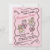 クッキーとカクテルクリスマスフレンドマスパーティー 招待状 (正面)