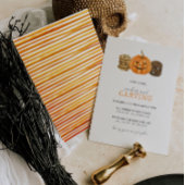 クッキーとカボチャ彫刻パーティの招待状 招待状