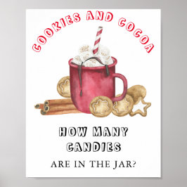 クッキーとココアお菓子の数を推測 ポスター