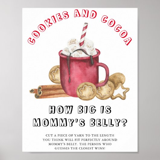 クッキーとココアどの位の大きなママの腹ゲーム ポスター (正面)