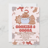 クッキーとココアのレトログルービークリスマスパーティ 招待状 (正面)
