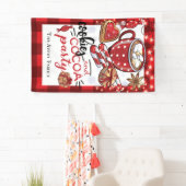 クッキーとココアクリスマスのパーティー パーソナライズされた 横断幕 (インサイチュ)