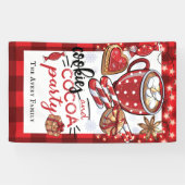 クッキーとココアクリスマスのパーティー パーソナライズされた 横断幕 (横)