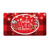 クッキーとココアクリスマスサンタ ラベル (正面)