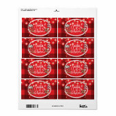 クッキーとココアクリスマスサンタ ラベル (フルシート)